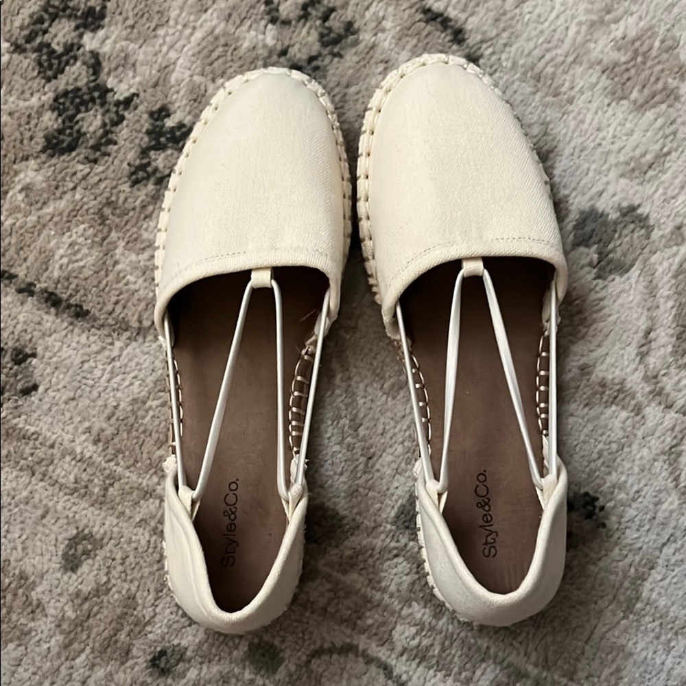 Style & Co. Cream Espadrille Flats